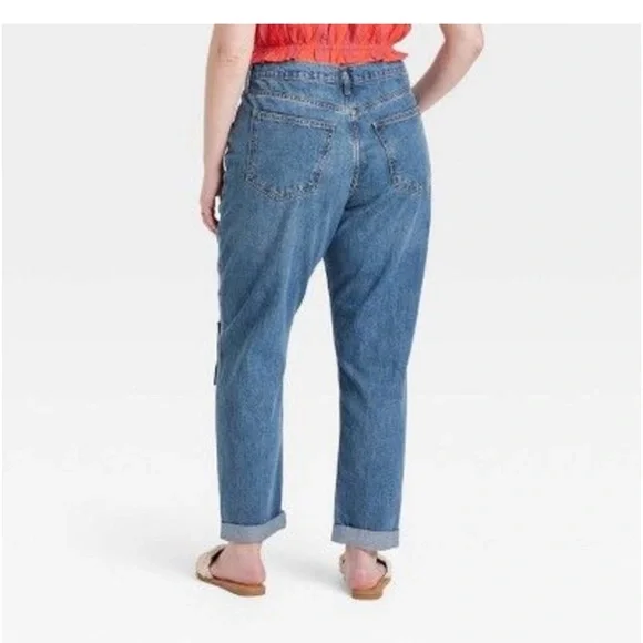 Women's👱🏽♀️NWT🏷️High-RiseBoyfriend Jeans👖Universal Thread Medium Wash Sz 14 - Picture 9 of 10